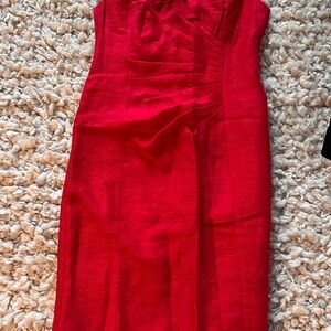 Nanette Lepore Strapless Vibrant Red Sheath Dress